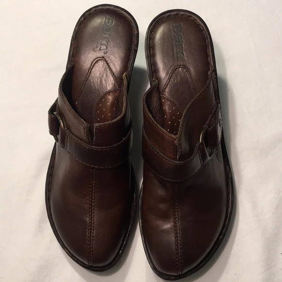 Born Shoes - Born Brown Platform Clogs/Mules Sz 10/42